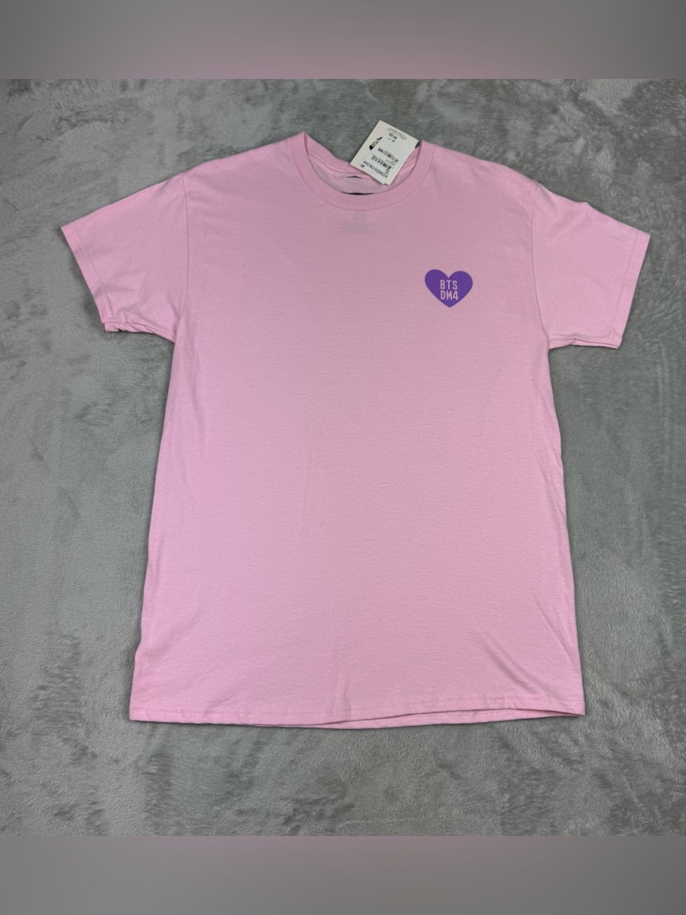 BTS x Despicable Me 4 collaboration pink “heart  & outline” t shirt unisex